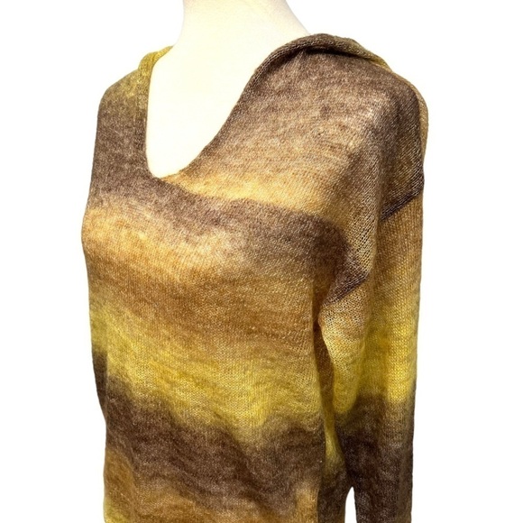 Fate Ombré Mohair Wool Whisper Weight Hoodie Sweater Women’s Small - Picture 5 of 11